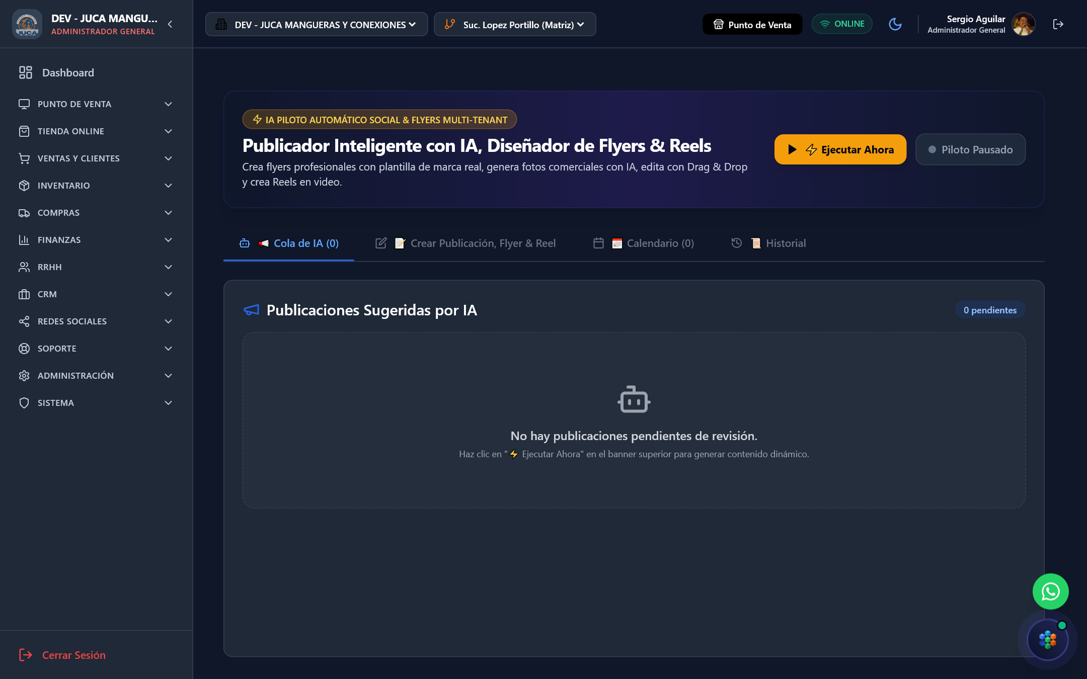 Publicador Programado & Creador de Flyers IA